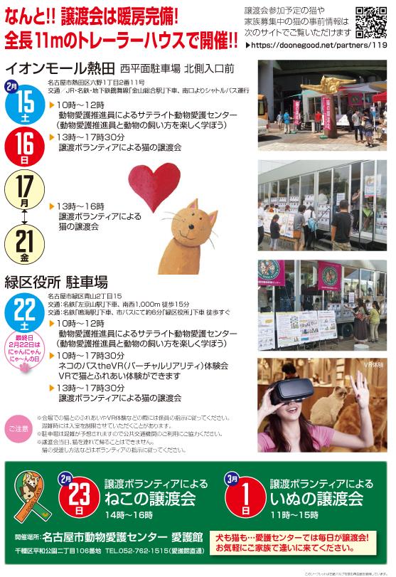 名古屋市 身近な場所での猫の譲渡会 緑区役所 Adoption Park